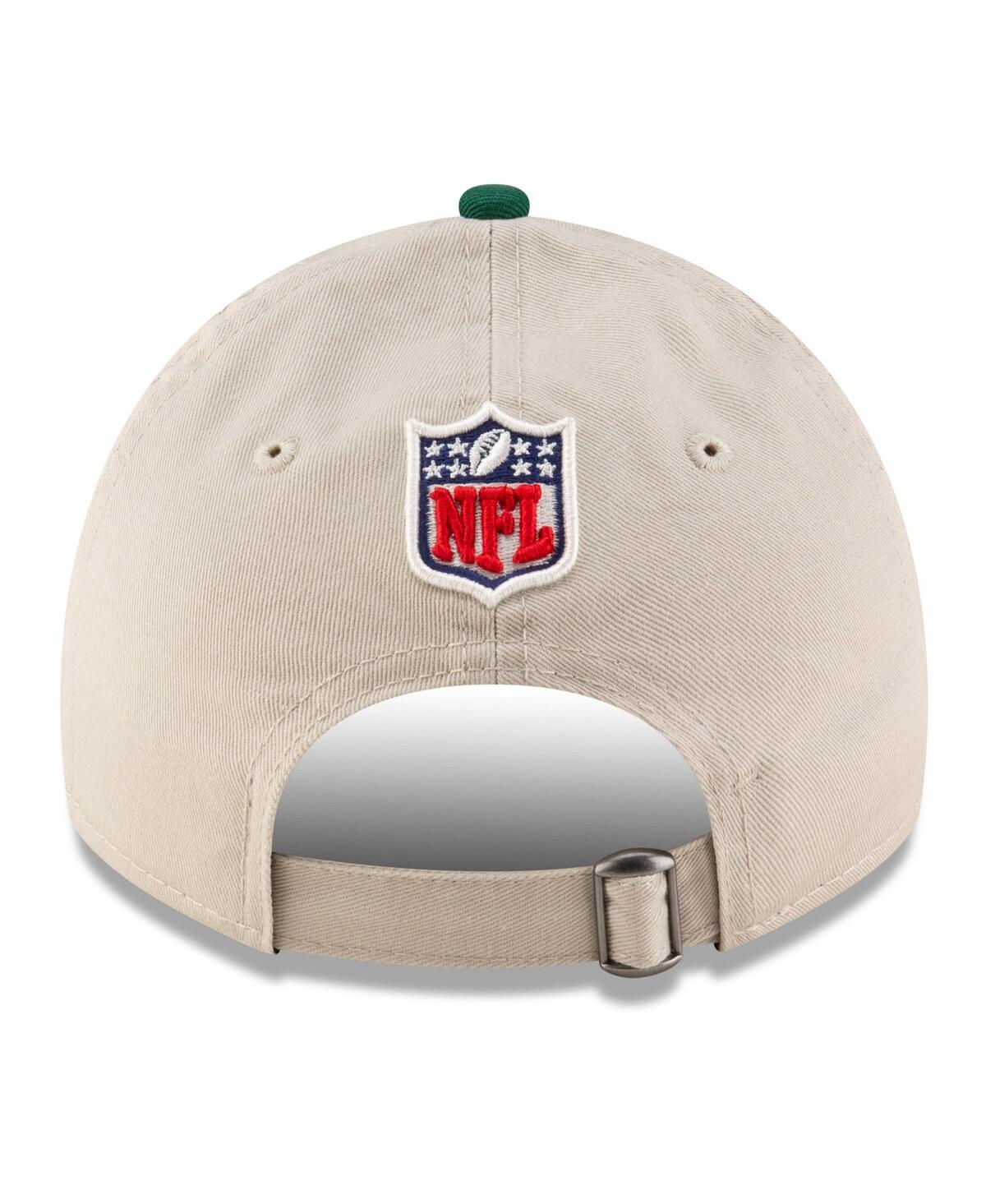 New Era Men'sGreen New York Jets 2024 Sideline Historic 9TWENTY Adjustable Hat - Stone, Green