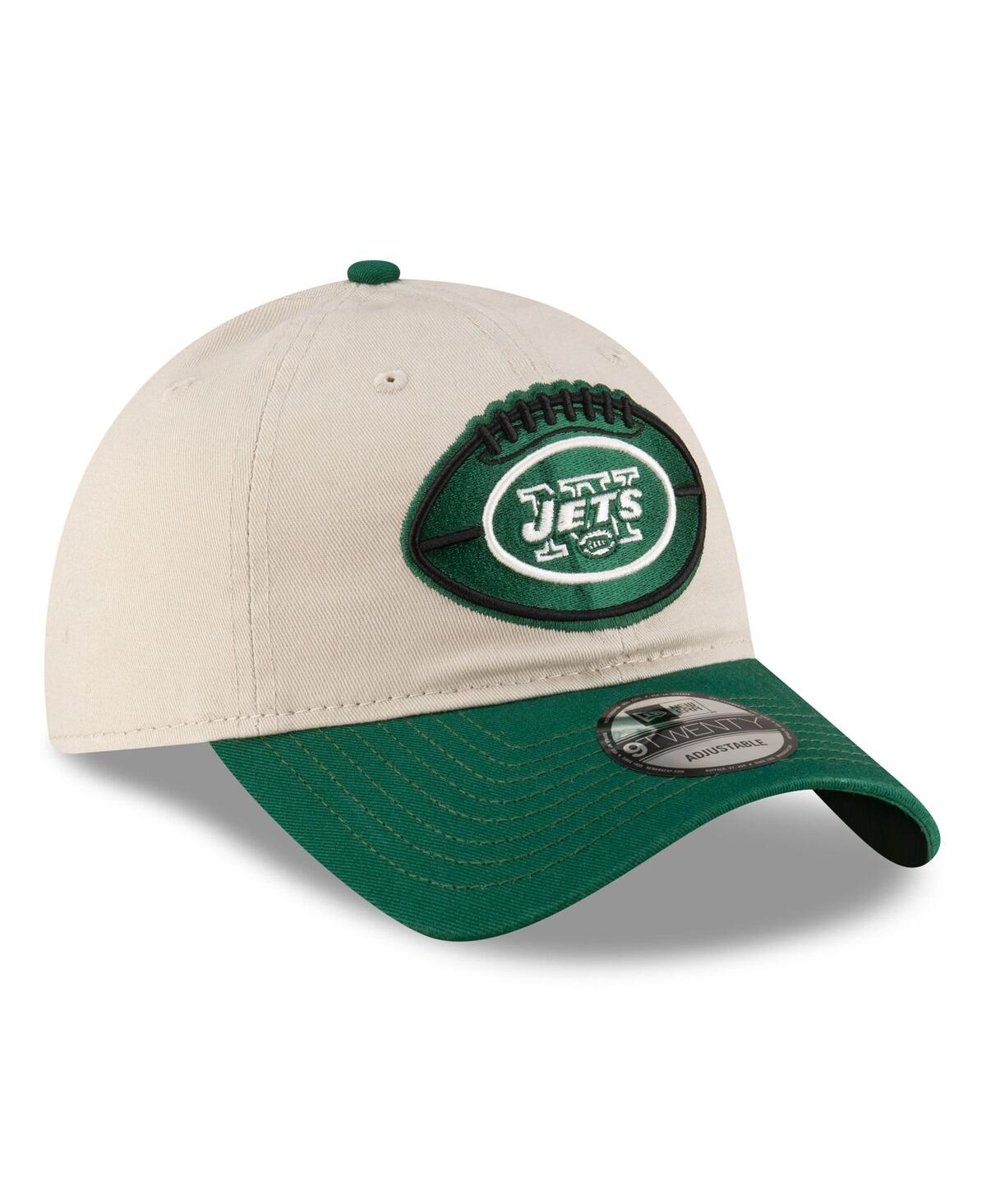 New Era Men'sGreen New York Jets 2024 Sideline Historic 9TWENTY Adjustable Hat - Stone, Green