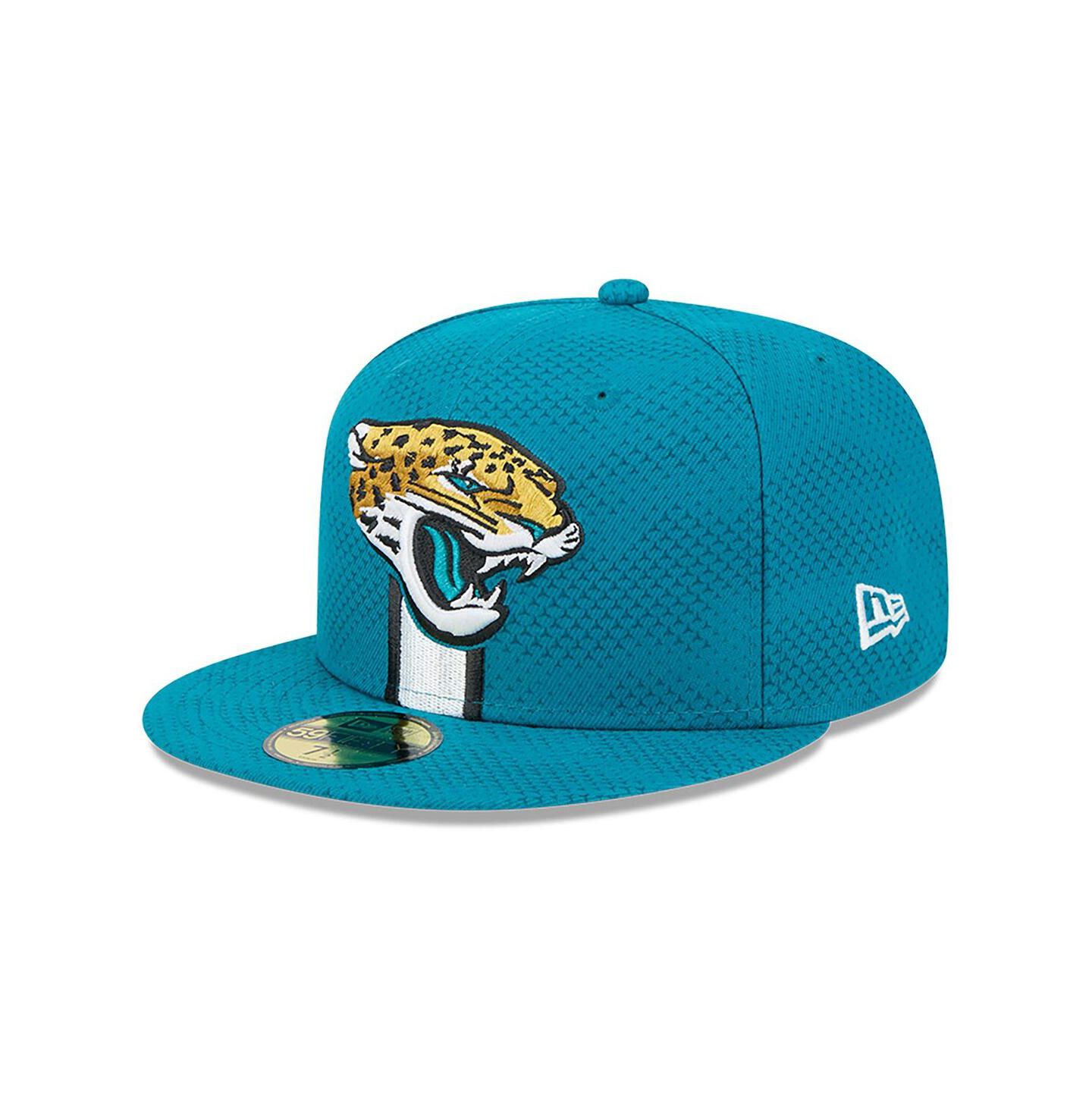 Мужская кепка New Era Teal Jacksonville Jaguars 2024 Sideline 59FIFTY Fitted Hat — фото 2