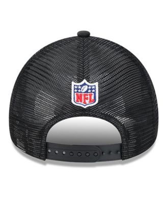 Men's Stone/Black Jacksonville Jaguars 2024 Sideline Historic 9FORTY A-Frame Trucker Adjustable Hat