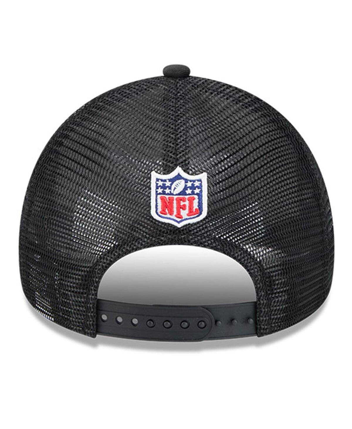 New Era Men's Stone/black Jacksonville Jaguars 2024 Sideline Historic 9forty A-frame Trucker Adjustable Hat In Stone,black