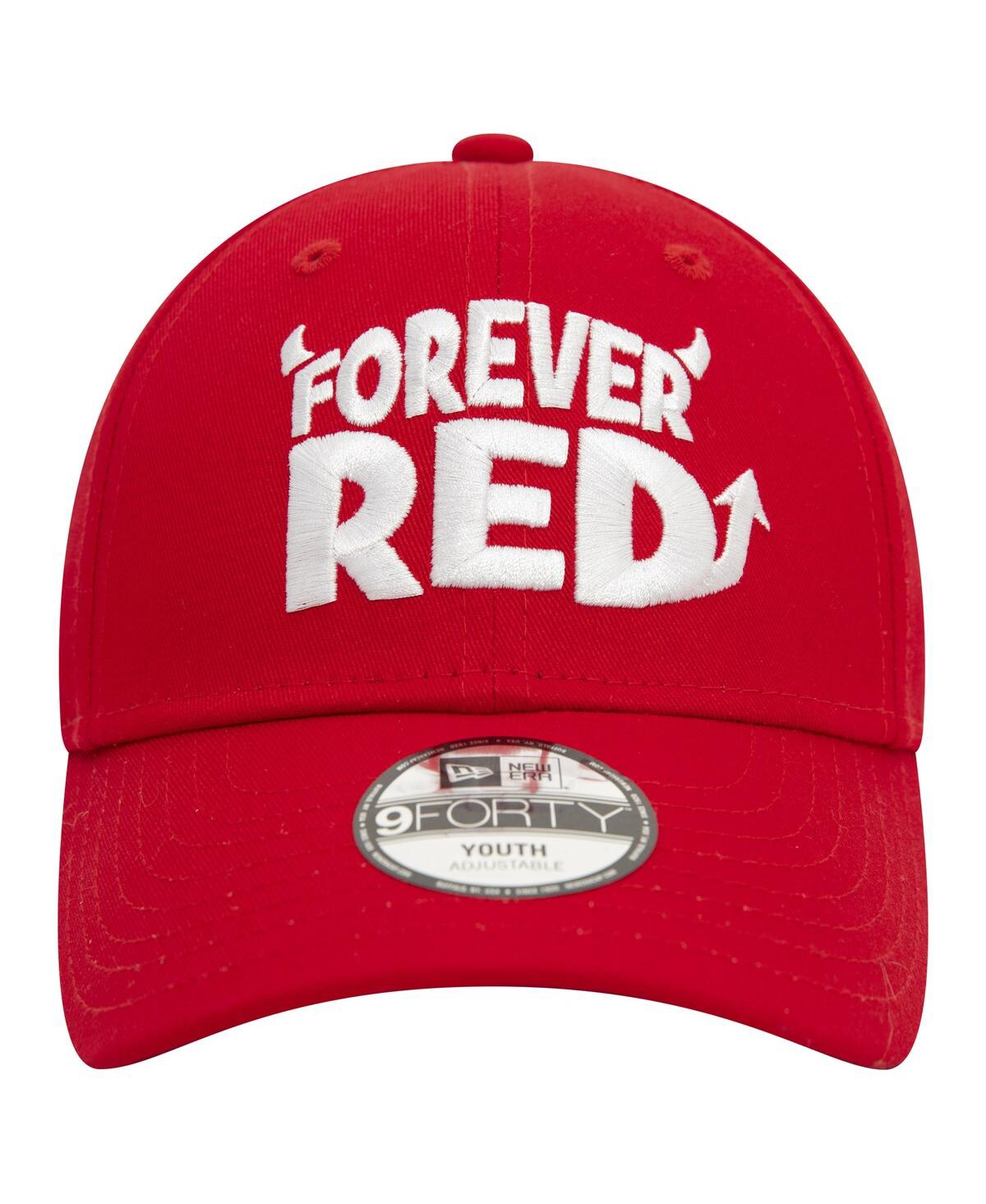 New Era Big Boys and GirlsManchester United Forever9FORTY Adjustable Hat - Red