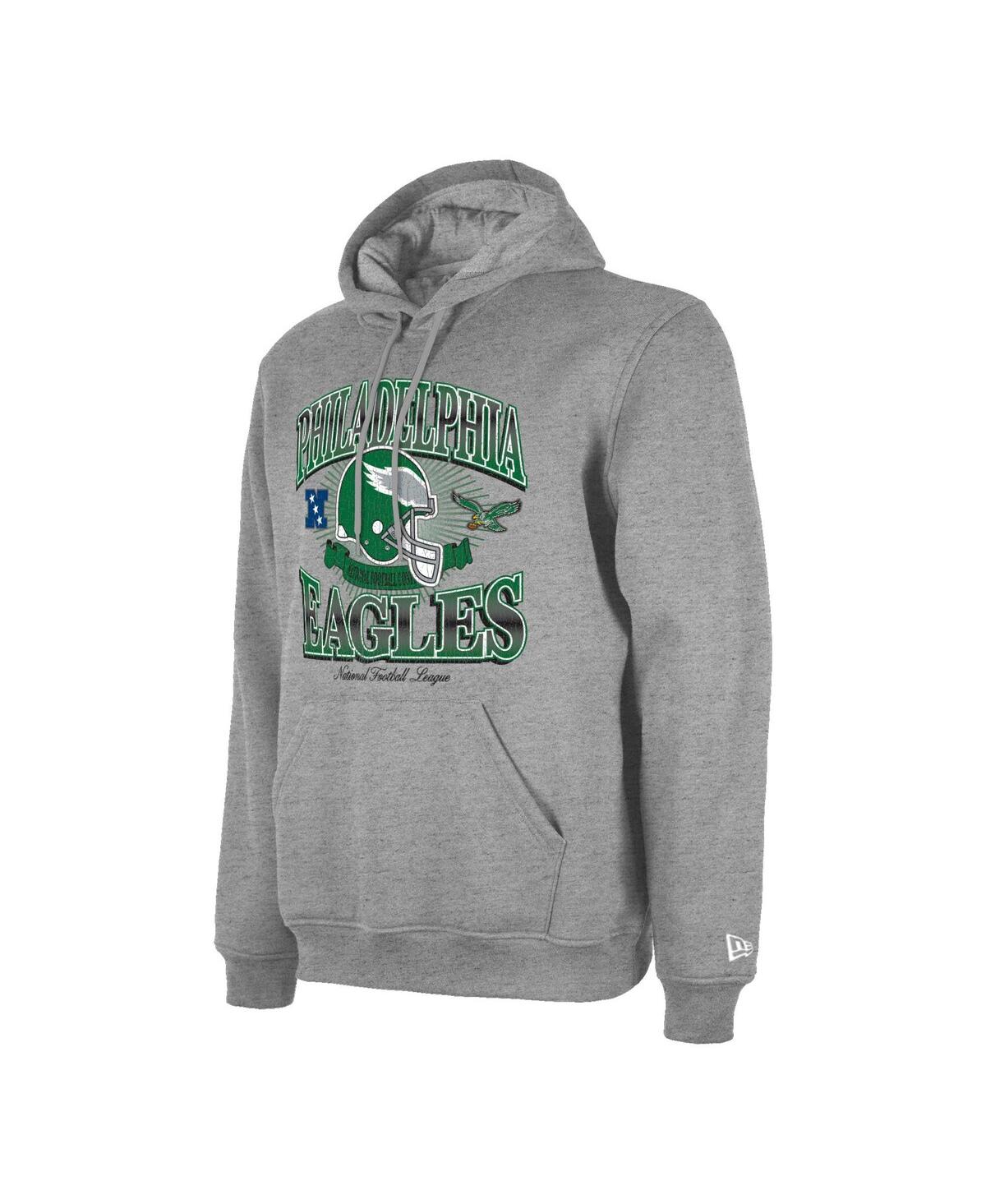 New Era Men'sPhiladelphia Eagles Retro Pullover Hoodie - Heather Gray