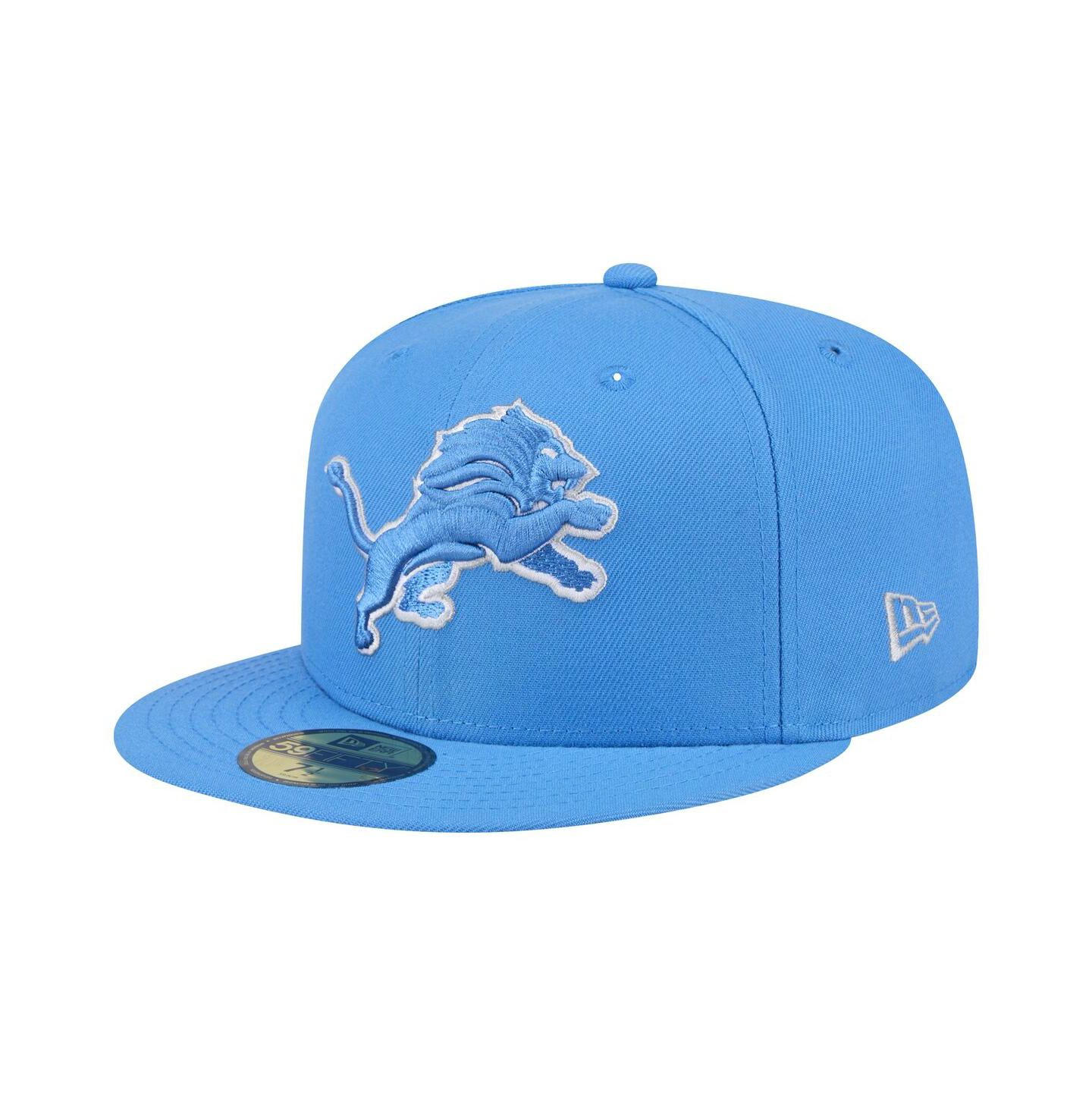 Мужская кепка New Era Blue Detroit Lions Omaha 59FIFTY Fitted Hat — фото 1