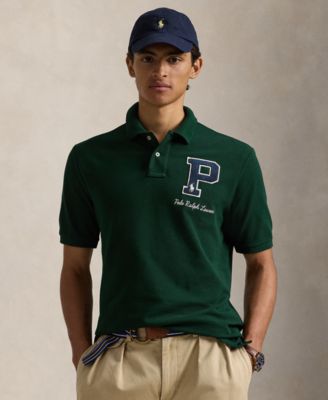 Men s Classic Fit Logo Patch Mesh Polo Shirt