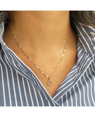 Mini Gold Clover Charm 14K Gold