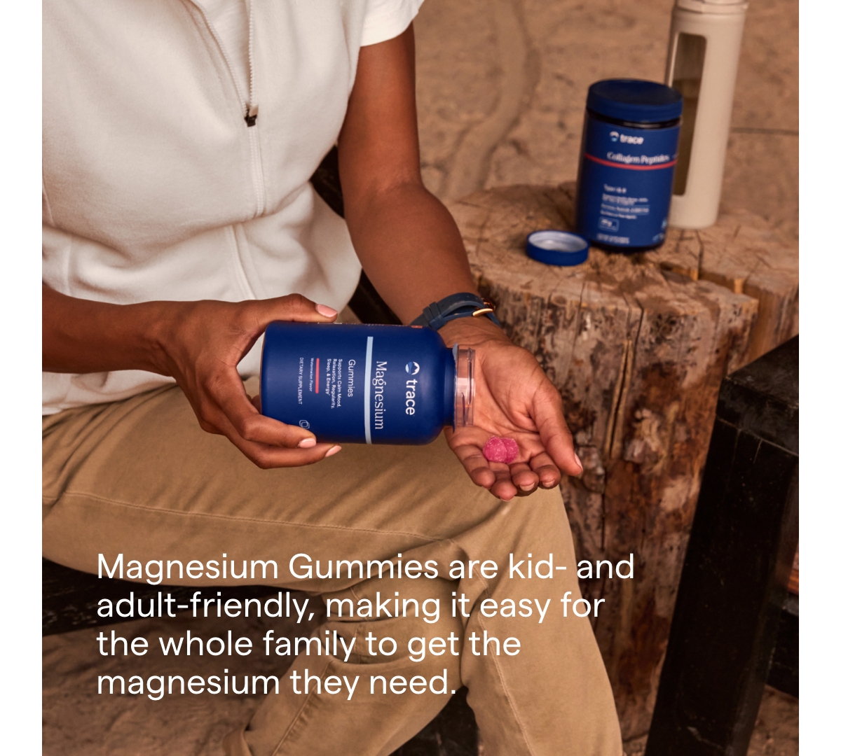 Trace Minerals Magnesium Gummies (120ct) Low Sugar | 84 mg Magnesium Citrate | Natural Sleep, Muscle, Mood and Digestive Support | for Adults & Kids |