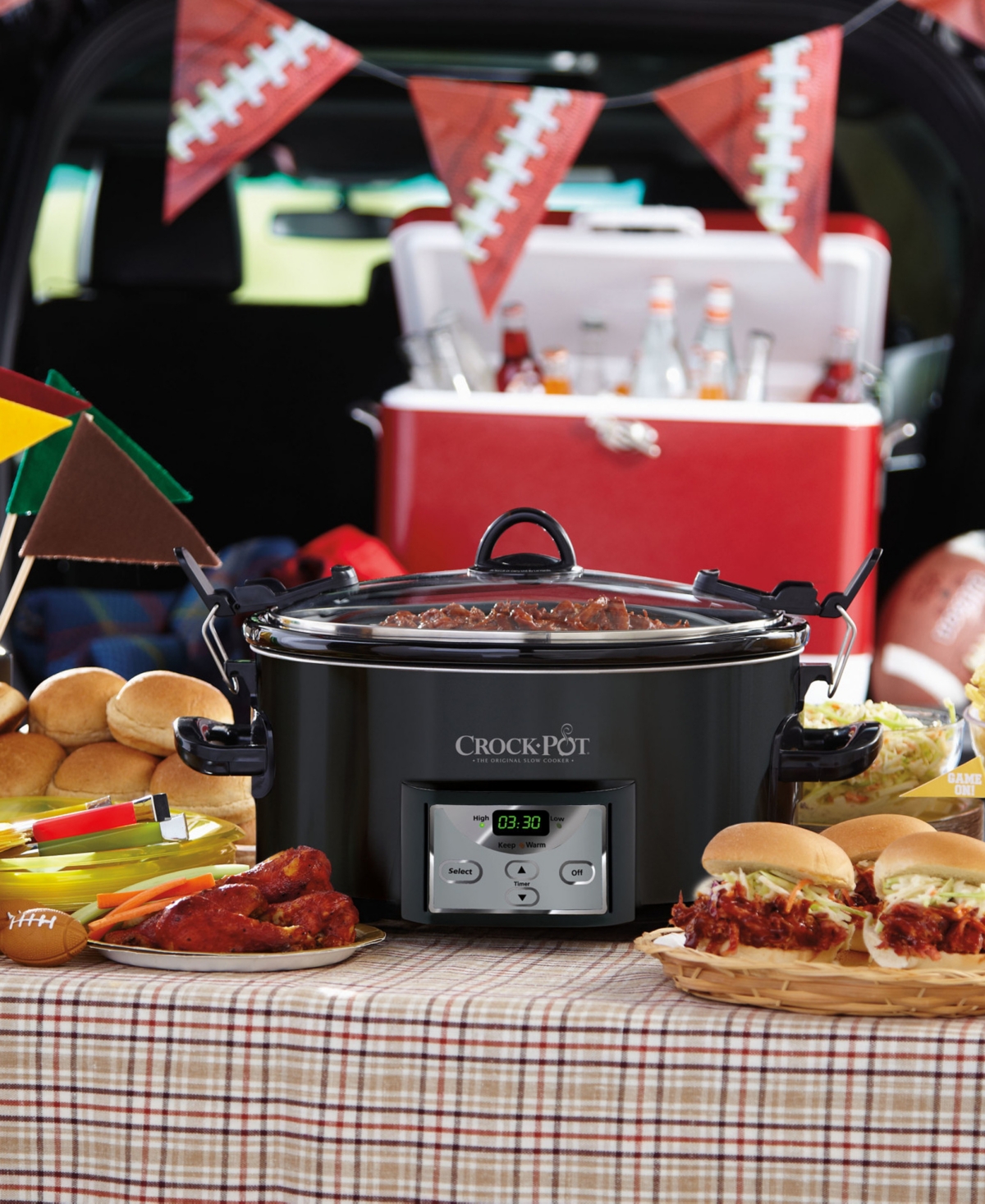 CROCK-POT 7-QUART COOK & CARRY OVAL SLOW COOKER 