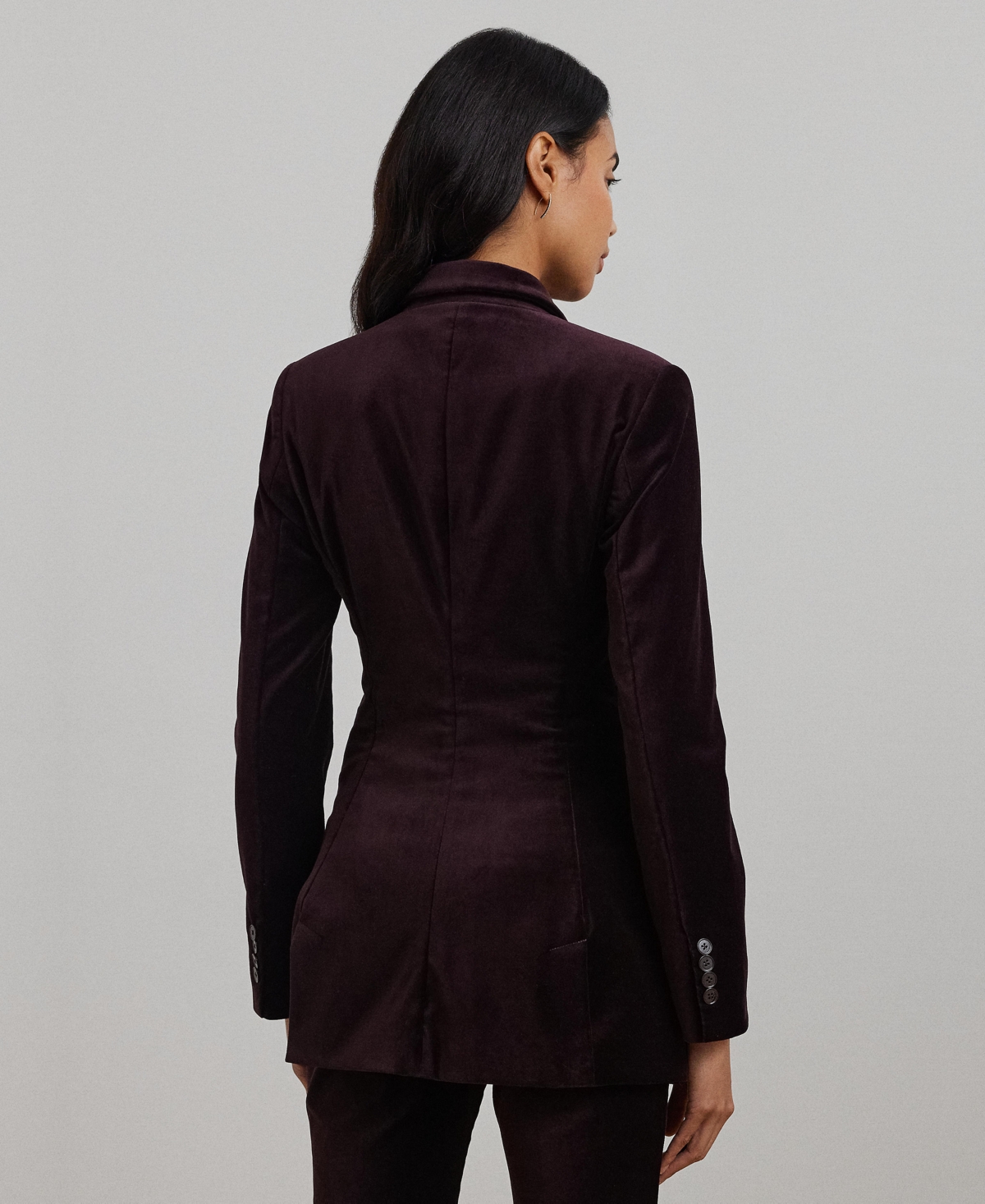Lauren Ralph Lauren Women's Double-Breasted Velvet Blazer