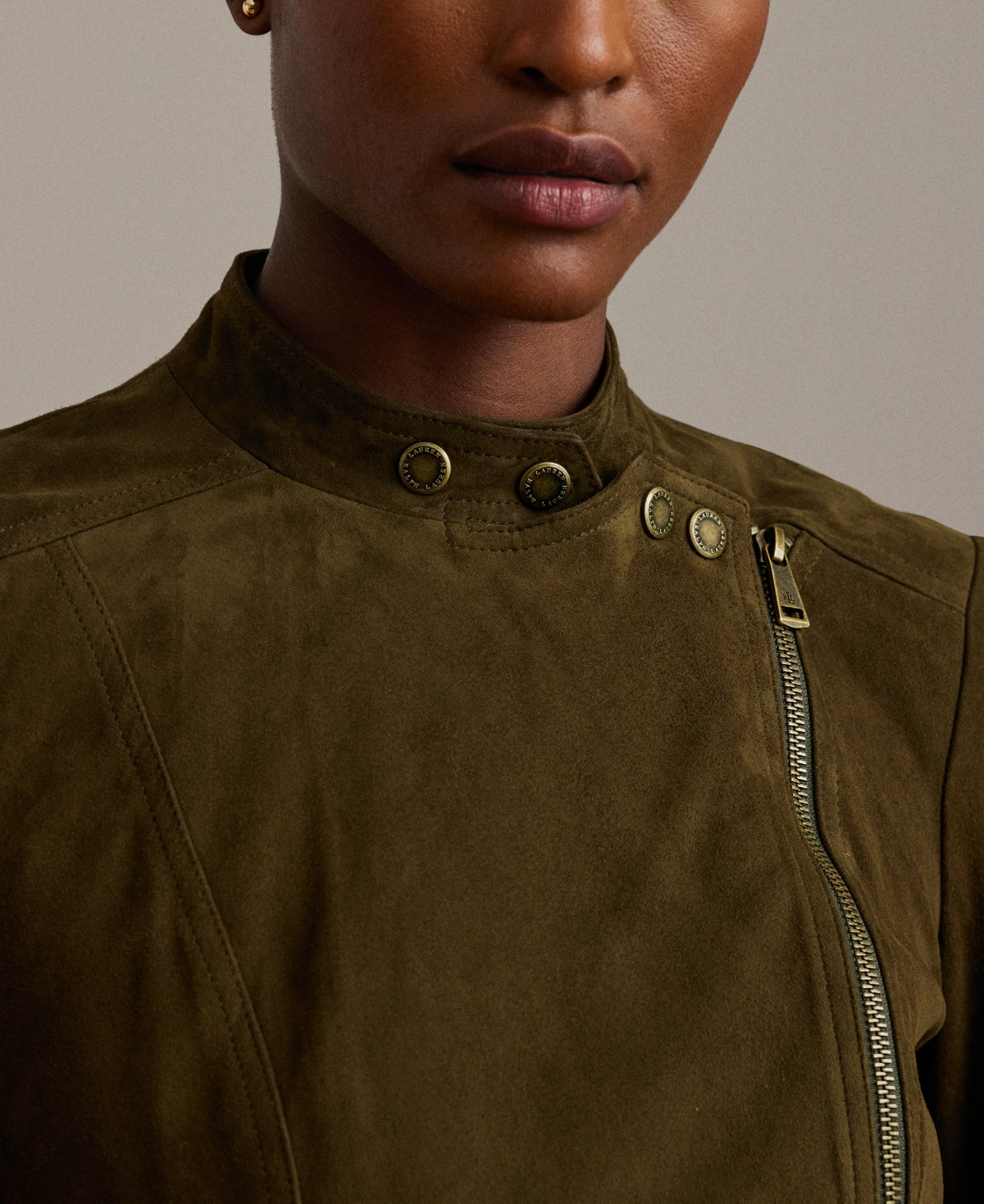 Lauren Ralph Lauren Women's Goat-Suede Moto Jacket