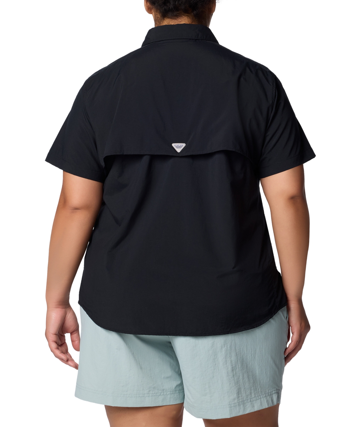 Shop Columbia Women's Bahama Ii Button-down Short-sleeve Top In Black