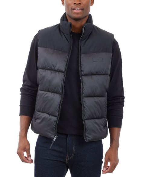 Мужской жилет Michael Kors Heavyweight Quilted Puffer Vest, цвет: Чёрный