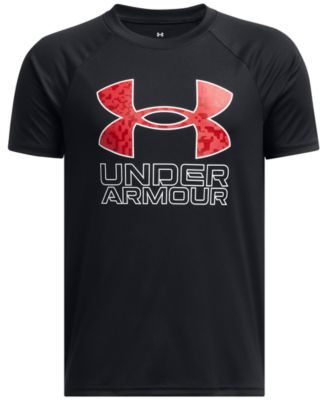 Boys' 6-20 Tech Hybrid Print Logo Graphic Short-Sleeve T-Shirt 