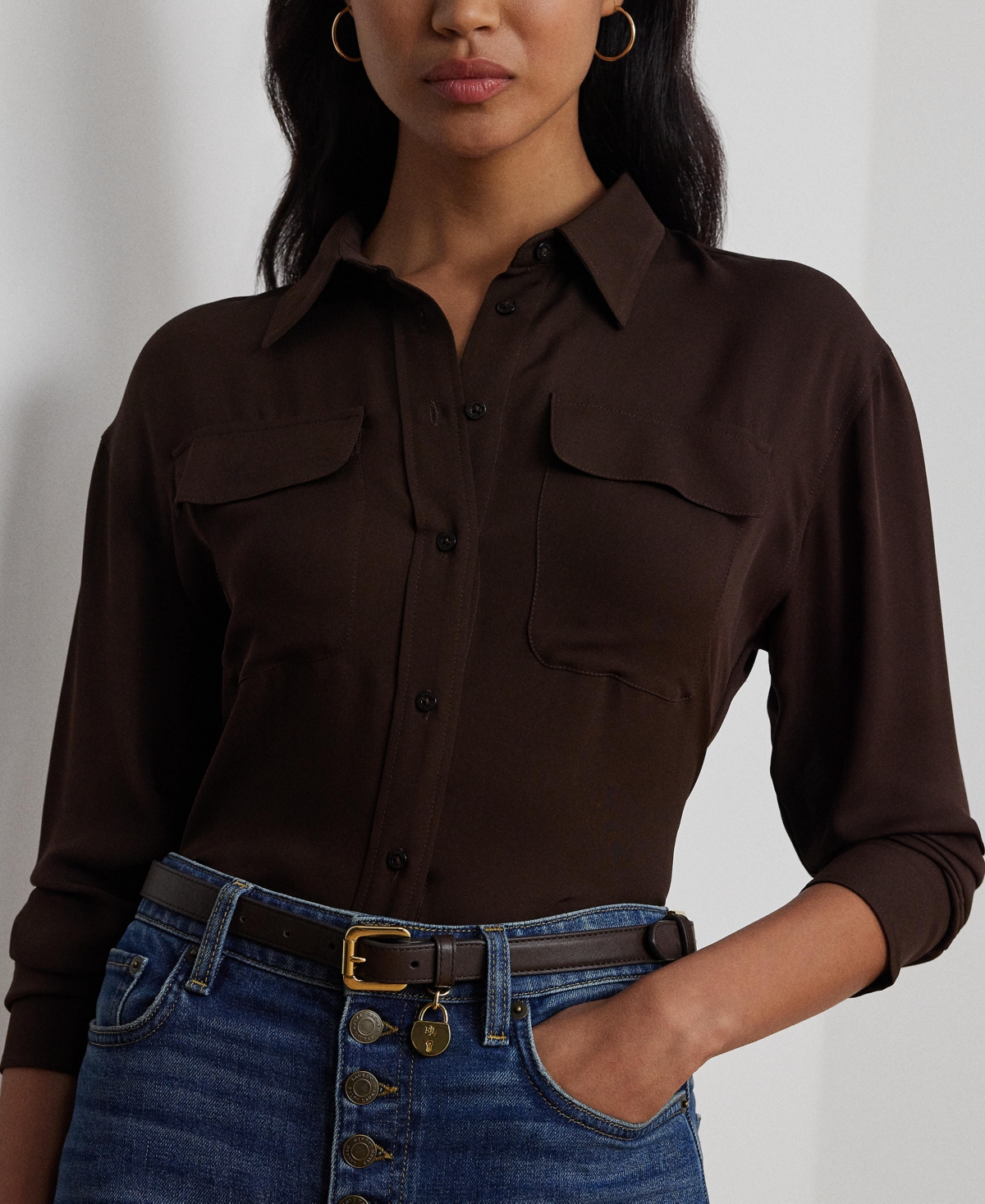 Lauren Ralph Lauren Women's Crepe de Chine Shirt