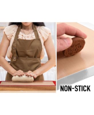 (2 Pack) Silicone Baking Mat Sheet Set - Reusable Baking Mat Nonstick