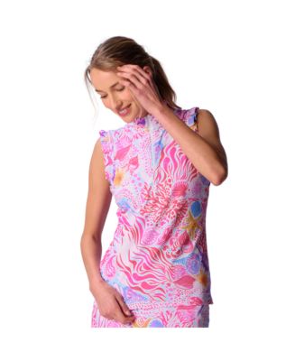 G Lifestyle Sleeveless Ruffle Top - Macy's