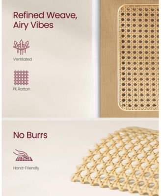 5-Tier BOHO Corner Bookshelf with Polyrattan Sides