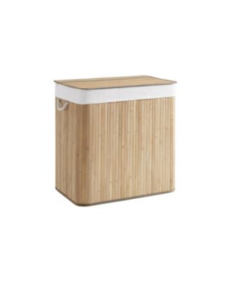3-Section Laundry Hamper with Lid
