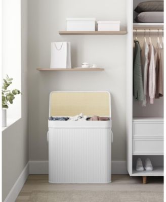 3-Section Laundry Hamper with Lid