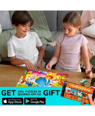 4 x 30 Pieces Jigsaw Puzzles for Toddlers 3-5 - Dinosaur, Animals, Meadow Girls