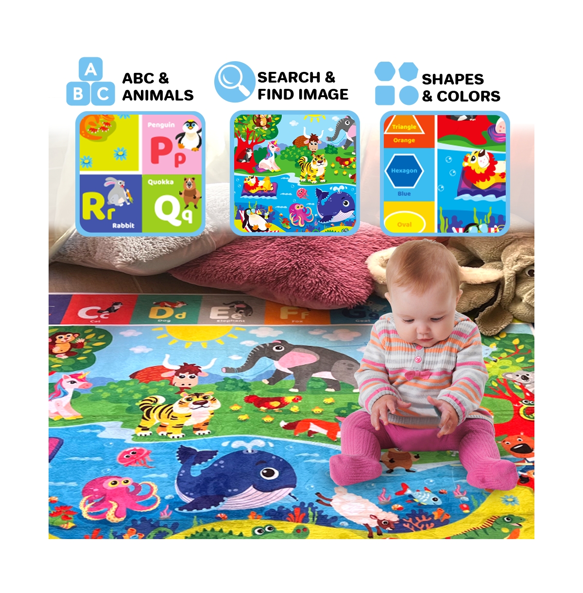 Quokka Super Soft Plush Surface Abc Playmat for Kids Toddlers & Infants