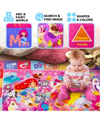 Super Soft Plush Surface ABC Playmat for Kids Toddlers & Infants