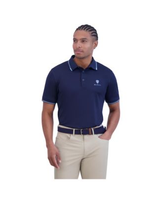 Men's Checker Rib Tech Pique Sports Fit Polo Shirt