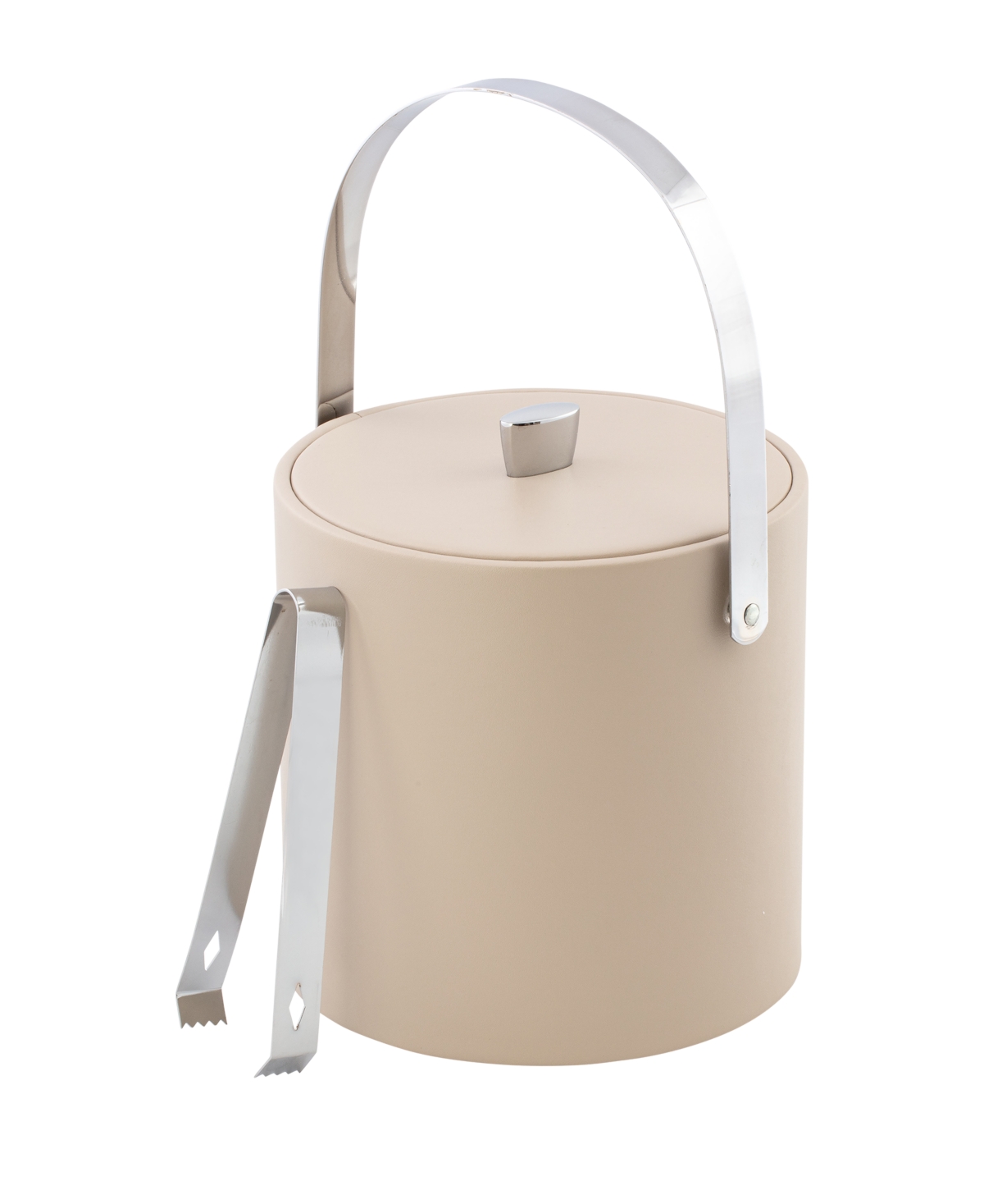 Kraftware Dorchester Ice Bucket And Ice Tong, 3 Quart In Taupe