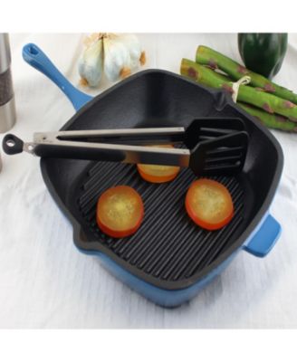 Cast Iron Grill Pan with Slotted Steak Press – Neo Collection, 11", 2-Piece Set