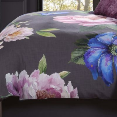 Elegant Blossoms Bedding 100% Cotton 5 Piece King Size Reversible Comforter Set