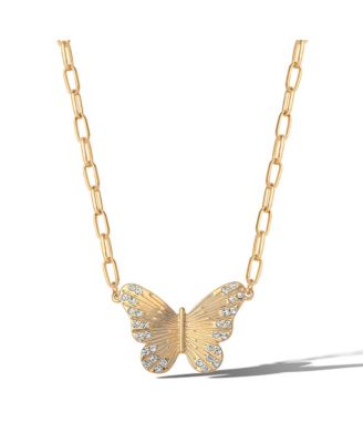 Butterfly and Heart Layered Necklace