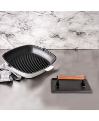 Neo 2pc Cast Iron 11" Grill Pan with Steak Press