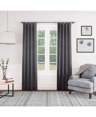 Premium 2-Panel Classy Embossed Leaf Textured Curtains - Back Tab, Ring Tab - for Windows Living Room Bedroom - Partial Room Darkening Drapes for Privacy - 52 x 96 Inches - Brown