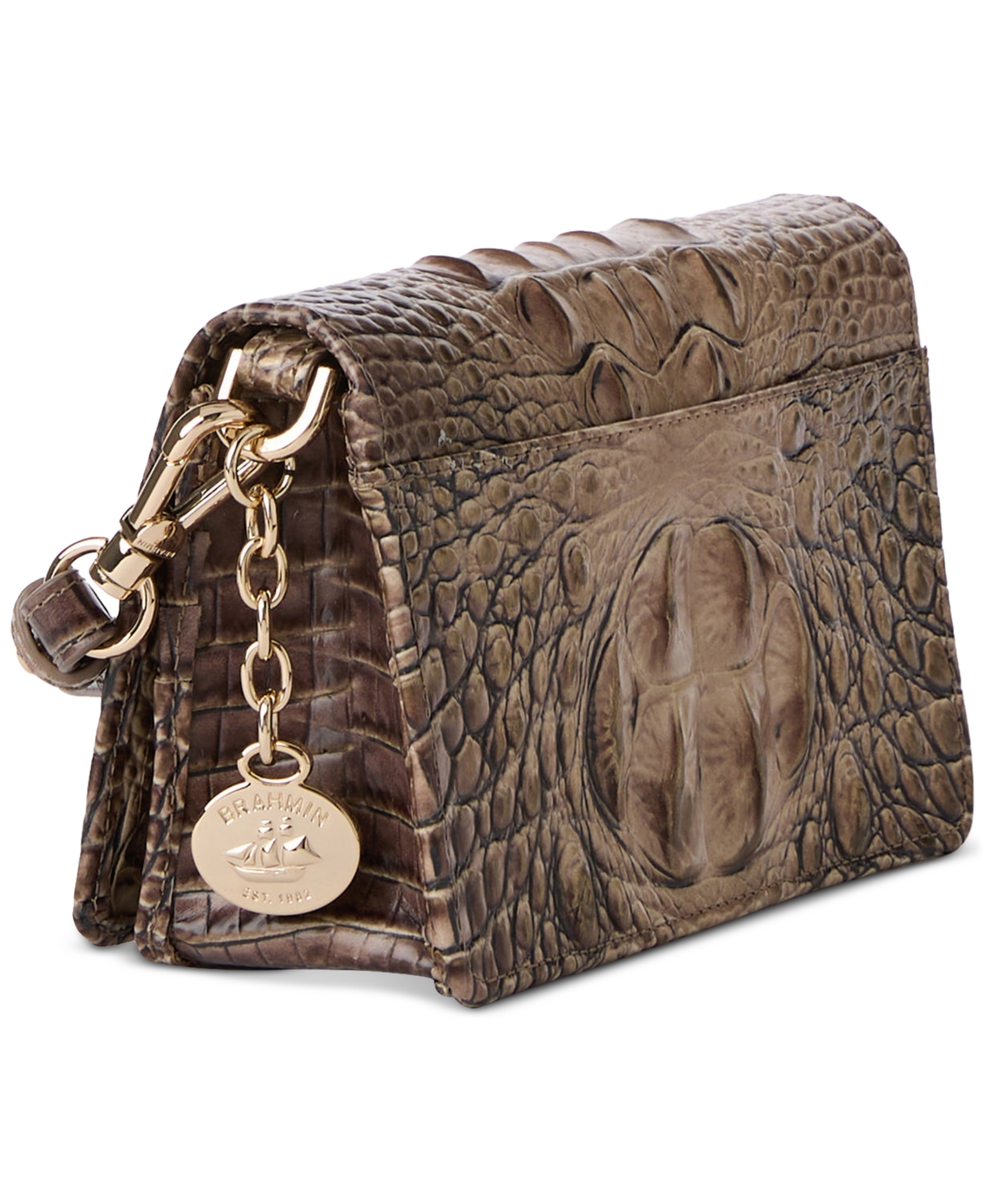 Brahmin Minuette Melbourne Mini Leather Crossbody Bag Brindle