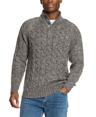 Cable Knit Sweater Michael Kors Sweaters Mens Silver Weatherproof