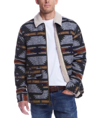Weatherproof Vintage - Men's Printed Sherpa-Lined Jacket