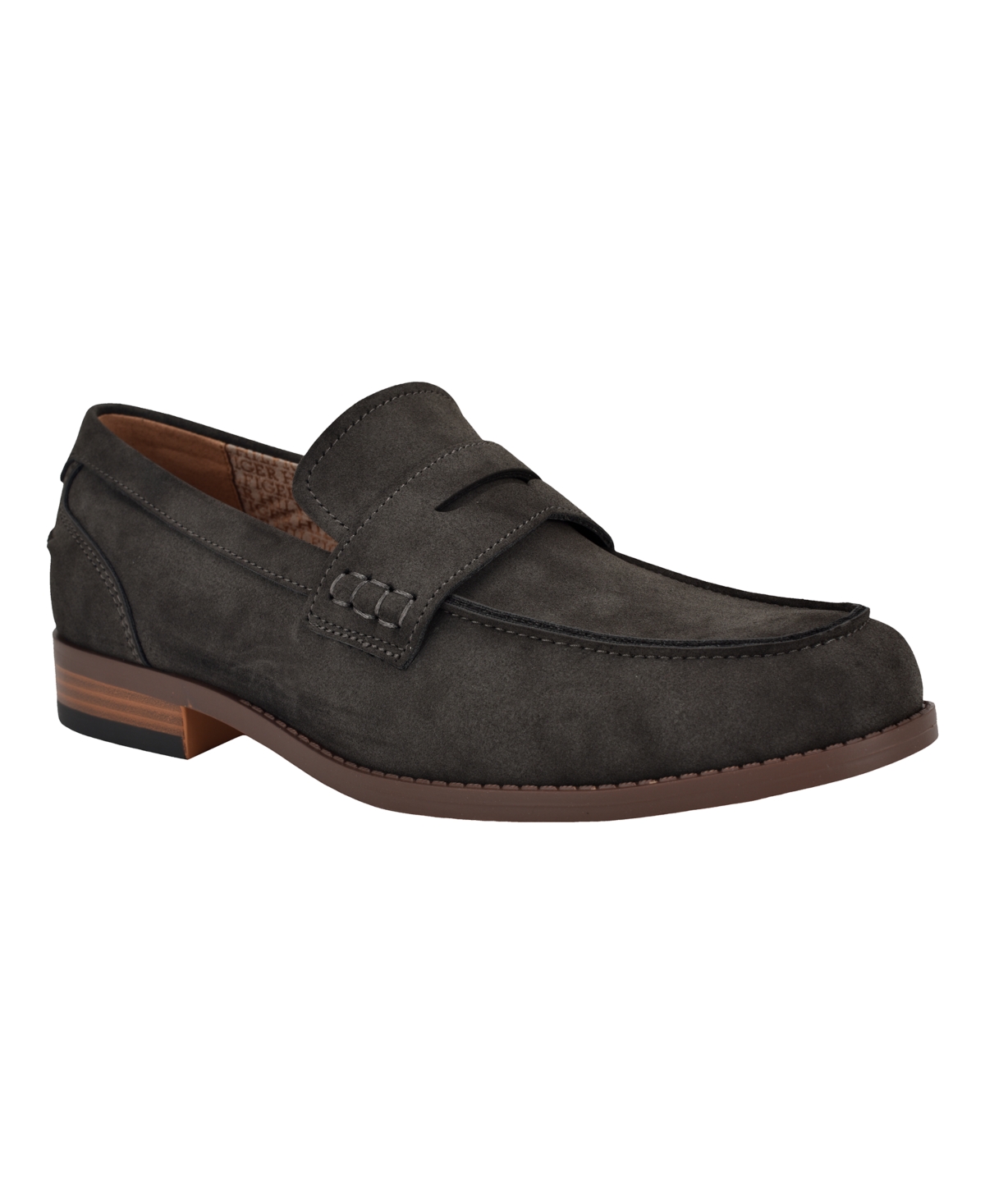 Shop Tommy Hilfiger Men's Yoron Dress Penny Loafers In Charcoal
