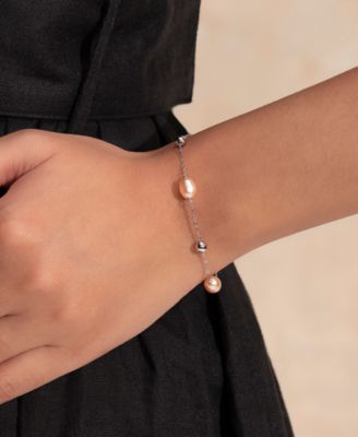 by the Sea Cultivated Pearl Silver Tone Bracelet