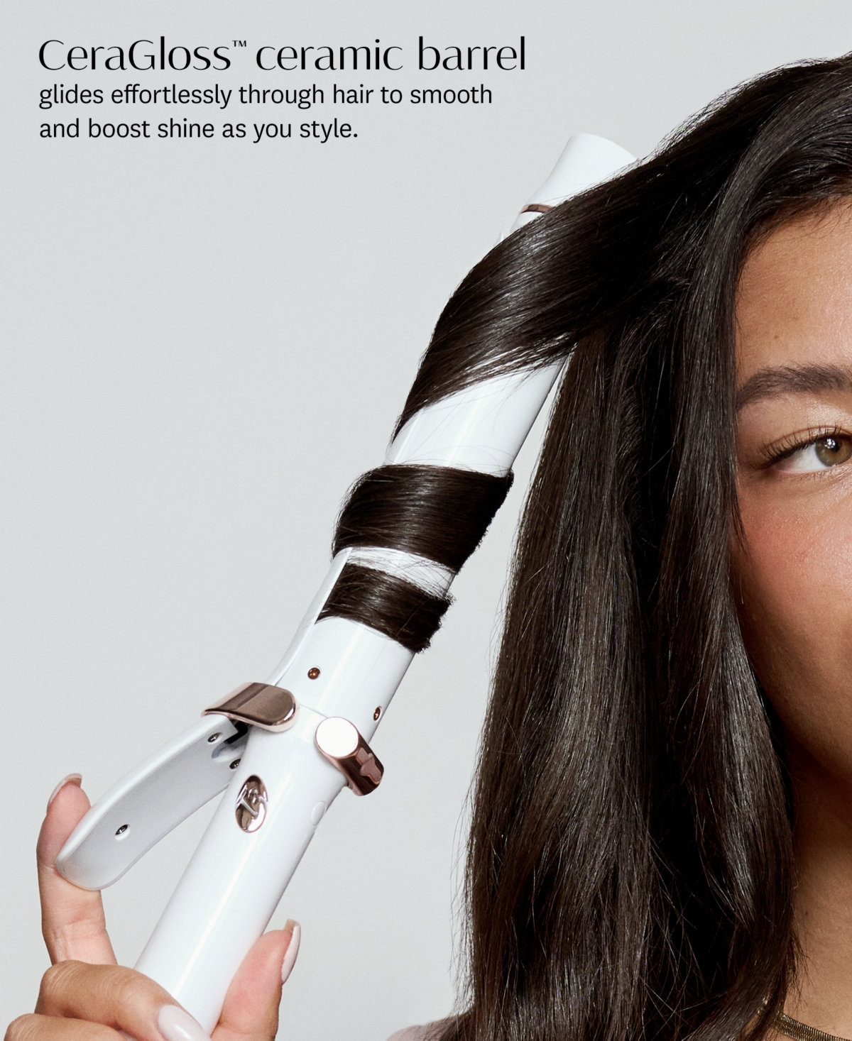 T3 Singlepass Curl X 1.5" Ceramic Extra-long Barrel Curling Iron In Satin Blush In No Color