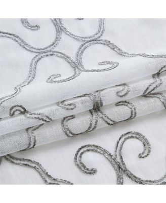 Lea Linen Look 76" W x 96" L Grommet Window Panel Set