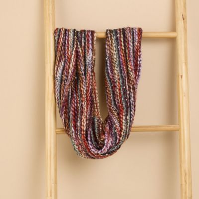 Artisan Woven Luna Infinity 100% Recycled Acrylic Multi Colored Winter Scarf
