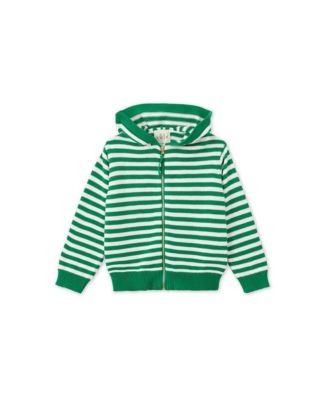 Vild House of Little Toddler Organic Knit Cardigan - Green striped