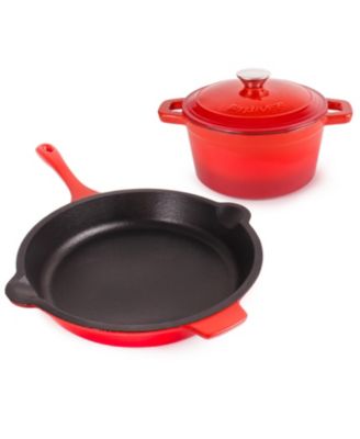 Neo 3pc Cast Iron Cookware Set, Fry Pan & Round Dutch Oven