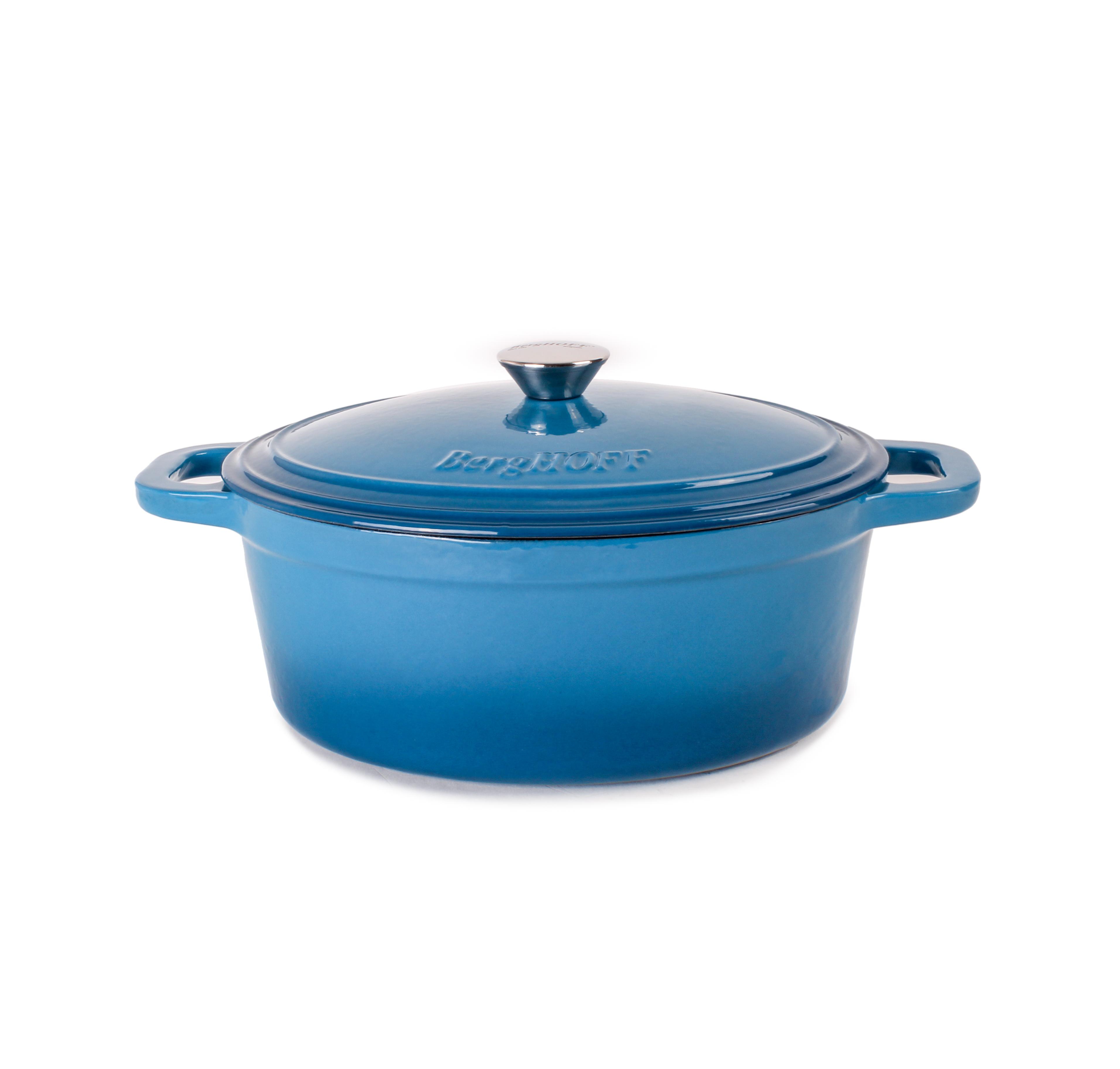 BergHOFF Neo Cast Iron 8qt. Oval Dutch Oven 13" with Lid