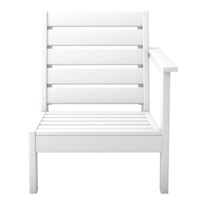 Outdoor Patio HDPE Right Arm Facing Deep Seating Corner Chair