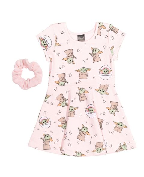 Платье Star Wars Yoda French Terry Skater Dress to для девочек, цвет: Розовый