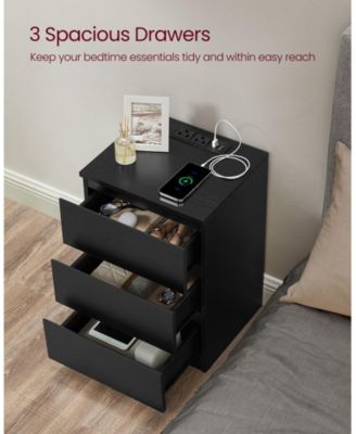 Nightstand with Charging Station for Convenient Power Access and Sleek Design