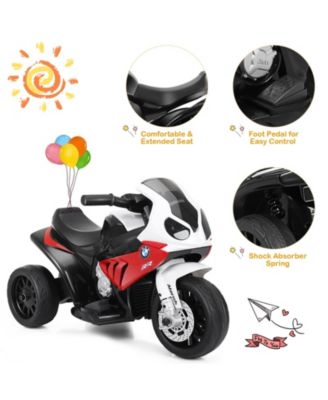 6V Kids 3 Wheels Riding BMW Licensed Electric Motorcycle-Red