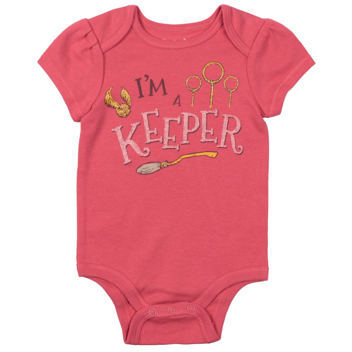 Harry Potter Baby Girls Hogwarts [SizeRangeDescription1] 5 Pack Short Sleeve Bodysuits [SizeDescription1] -gray/red