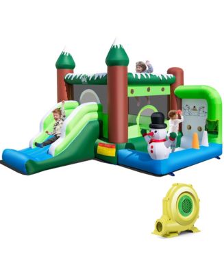 6-in-1 Winter Theme Snowman Inflatable Castle